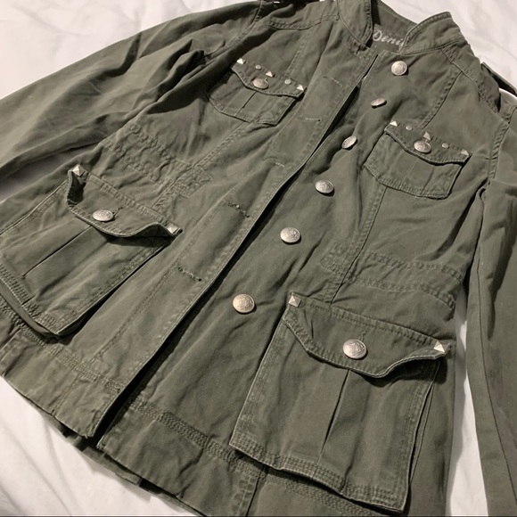 Olive Green Utility/Military Style Jacket/Coat - Picture 4 of 16